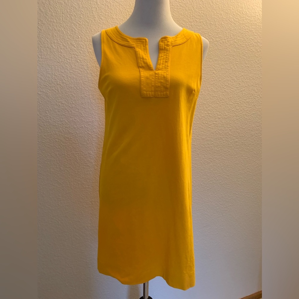 100% cotton. Cute yellow dress. Sz. M. Some stretch. .